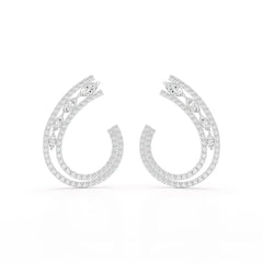 2.2 CT Lab Diamond Marquise Cut Stud Earrings Jama Jewels