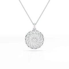 2.33 CT Round Cut Lab Diamond Earring and Pendant Set