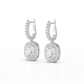 2.34 CT Lab Diamond Dangle Hoop Earrings Jama Jewels