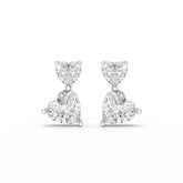 2.34 CT Lab Diamond Heart Cut Earrings Jama Jewels