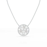 2.57 CT Pear Cut Flower Lab Diamond Pendant