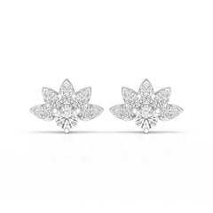 2.6 CT Lab Diamond Round Cut Stud Earrings Jama Jewels