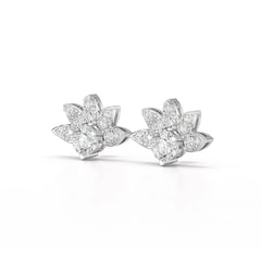 2.6 CT Lab Diamond Round Cut Stud Earrings Jama Jewels