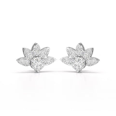 2.6 CT Lab Diamond Round Cut Stud Earrings