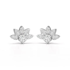 2.6 CT Lab Diamond Round Cut Stud Earrings Jama Jewels