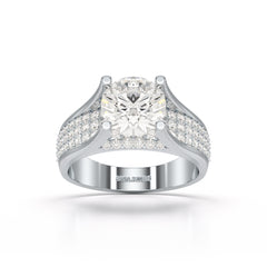 2.6 CT Round Cut Lab Diamond Ring