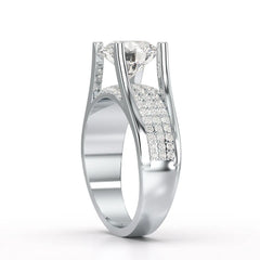 2.6 CT Round Cut Lab Diamond Ring Jama Jewels