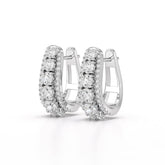 أقراط حلقية من الألماس المخبري بقطع دائري بوزن 2.71 قيراط