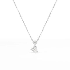 2.83 CT Heart Shaped Lab Diamond Chain Pendant Jama Jewels