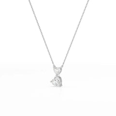 2.83 CT Heart Shaped Lab Diamond Chain Pendant Jama Jewels