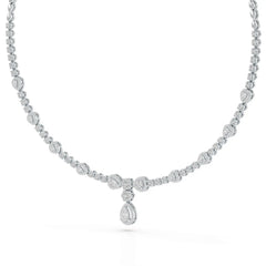 2.85 CT Pear Shape Lab Diamond Necklace Jama Jewels