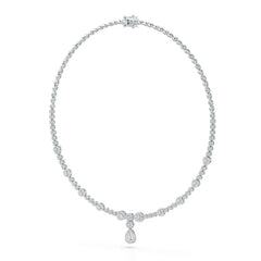 2.85 CT Pear Shape Lab Diamond Necklace Jama Jewels