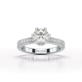 Round Lab Diamond 1.65 CT Simple Wedding Ring - Jama Jewels