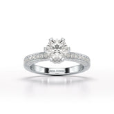 Round Lab Diamond 1.65 CT Simple Wedding Ring - Jama Jewels