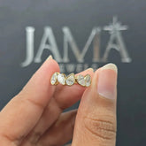 0.97 CT Pear Diamond Five Stone Band Ring (Ready for Delivery)