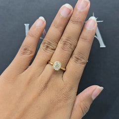 1.66 CT Cushion Diamond Bezel Hidden Halo Solitaire Ring (Ready for Delivery)