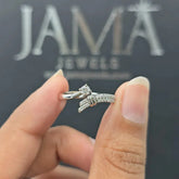 0.24 CT Round Diamond Bypass Ring (Ready for Delivery)