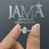 1.18 CT Oval Diamond Hidden Halo Solitaire Ring (Ready for Delivery)