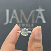 2.24 CT Round & Marquise Diamond Three Stone Ring (Ready for Delivery)