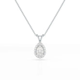 2 CT Halo Lab diamond Pear Cut Pendant