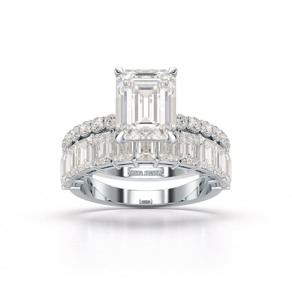 6.24 CT Classic Emerald Cut Lab Diamond Ring