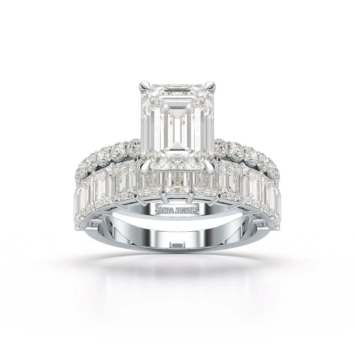 6.24 CT Classic Emerald Cut Lab Diamond Ring