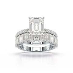6.24 CT Classic Emerald Cut Lab Diamond Ring