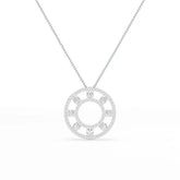 3.25 CT Round Cut Lab Diamond Pendant Jama Jewels