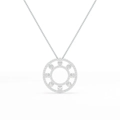 3.25 CT Round Cut Lab Diamond Pendant Jama Jewels