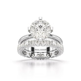 خاتم هالة مخفية من الألماس المستدير المقطوع 3.27 قيراط