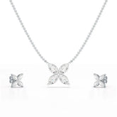 3.2 CT Marquise Cut Lab Diamond Earring and Pendant Set Jama Jewels