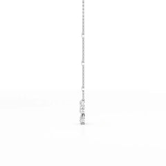 3.29 CT Pear Cut Lab Diamond Chain Pendant Jama Jewels