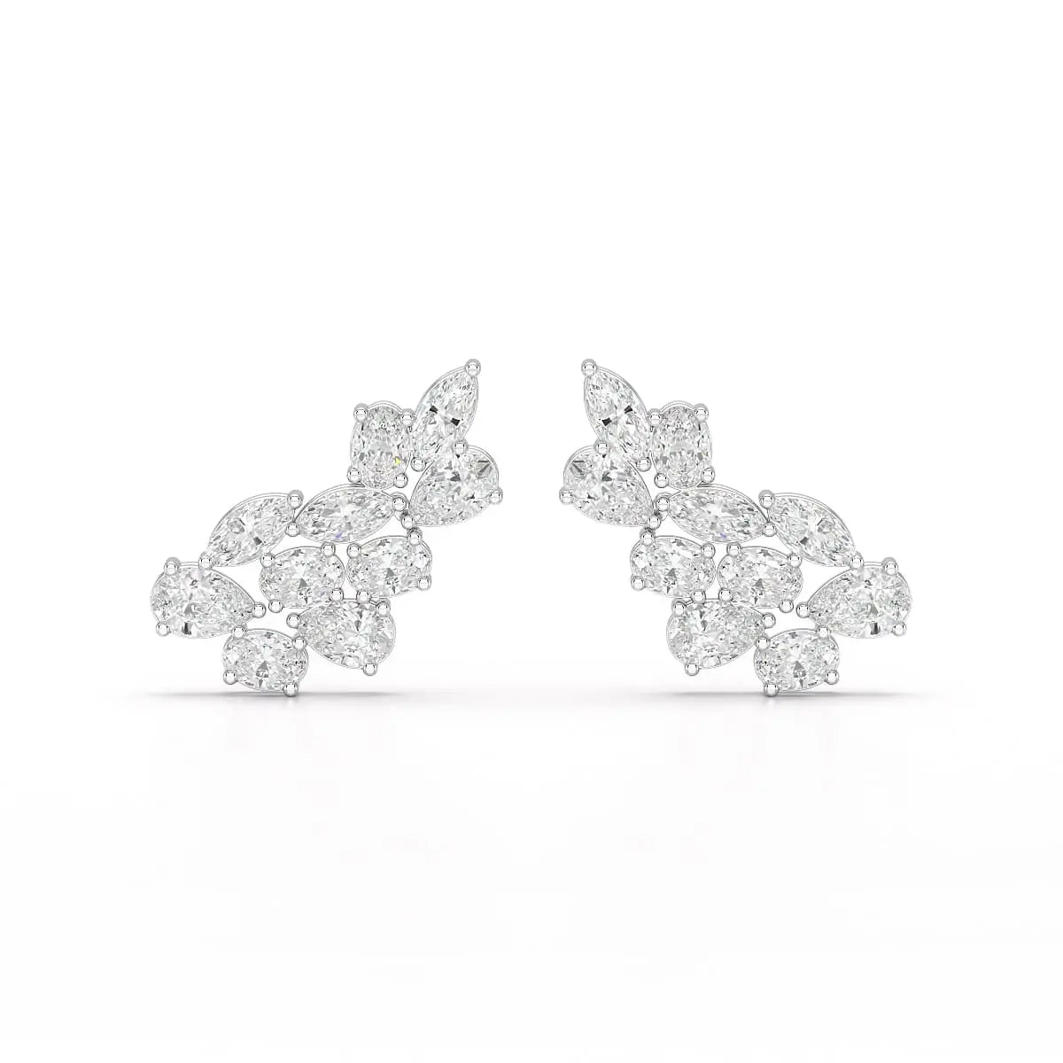 3.4 CT Multi Shape Lab Diamond Stud Earrings Jama Jewels