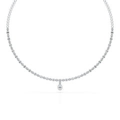 Baguette Cut Lab Created Diamond 3.53 CT Necklace