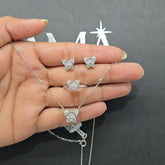 3.55 CT Butterfly Shaped Diamond Jewellery Set - Ring, Earring & Chain Pendant (Ready for Delivery) Jama Jewels