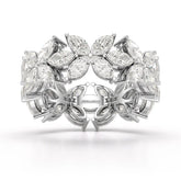3.5 CT Marquise Cut Flower Shape Lab Diamond Ring Jama Jewels