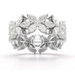 3.5 CT Marquise Cut Flower Shape Lab Diamond Ring Jama Jewels