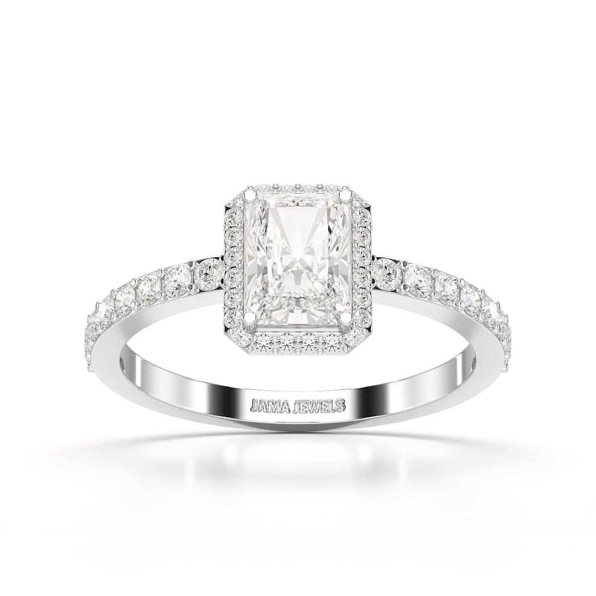 3.61 CT Lab Diamond Radiant Cut Ring Jama Jewels