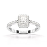 3.61 CT Lab Diamond Radiant Cut Ring Jama Jewels