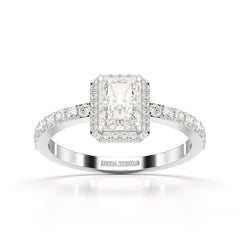 3.61 CT Lab Diamond Radiant Cut Ring Jama Jewels