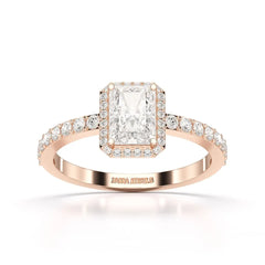 3.61 CT Lab Diamond Radiant Cut Ring Jama Jewels