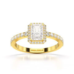 3.61 CT Lab Diamond Radiant Cut Ring