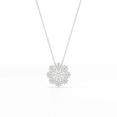 3.67 CT Lab Diamond Multi Shape Chain Pendant Jama Jewels