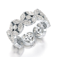 خاتم ألماس مقطوع على شكل ماركيز عيار 3.68 قيراط