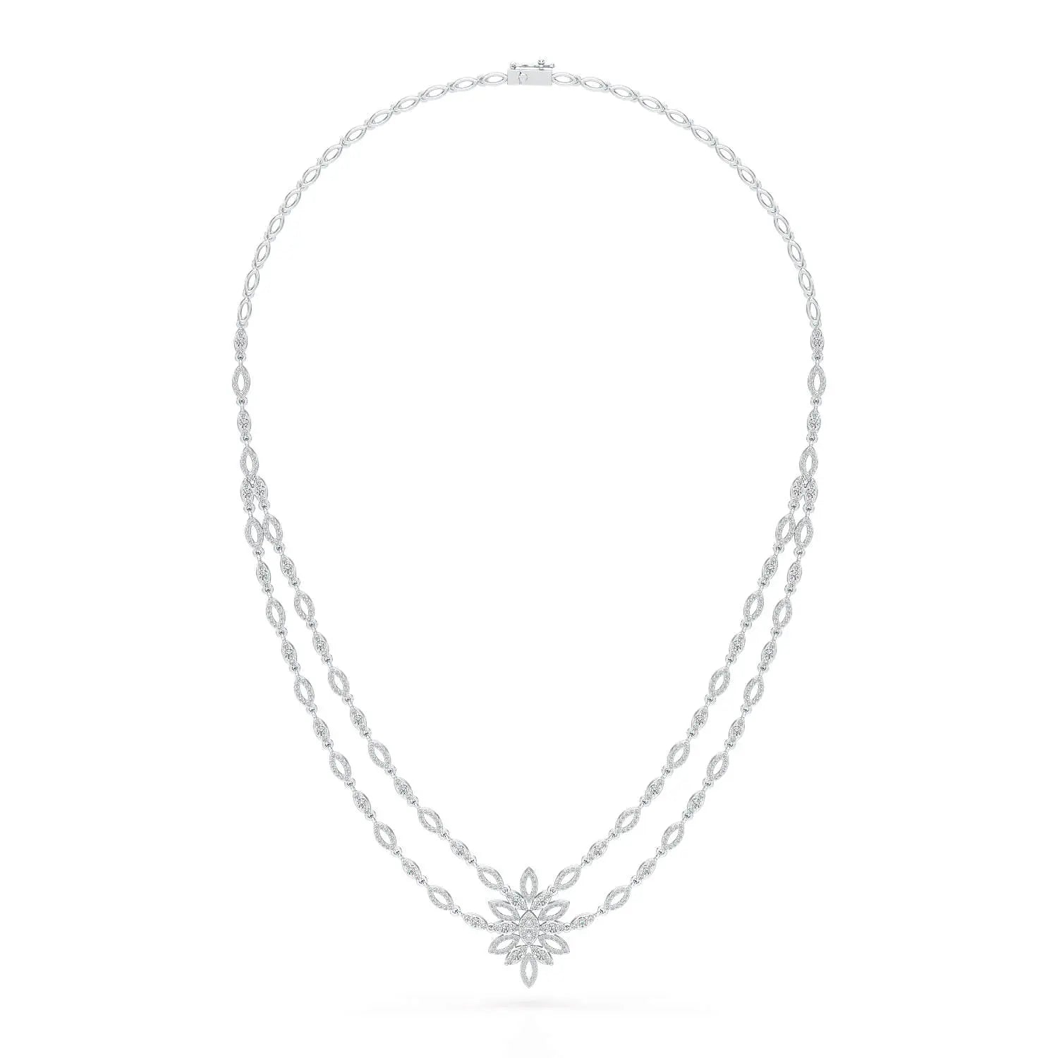 Layered Lab Grown Diamond 3.74 CT Necklace Jama Jewels