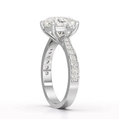 3.78 CT Lab Diamond Cushion Cut Solitaire Ring Jama Jewels