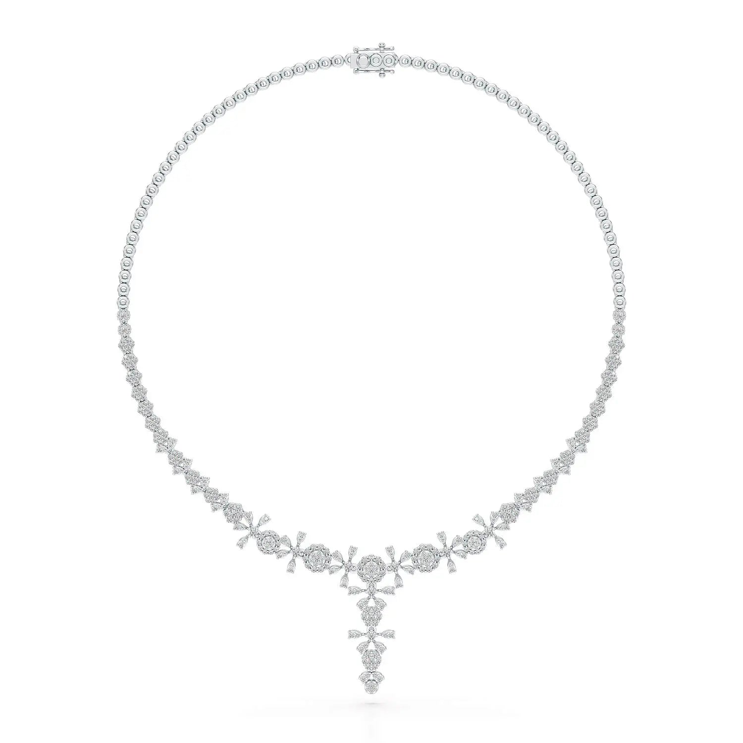 3.85 CT Lab Grown Diamond Drop Necklace Jama Jewels