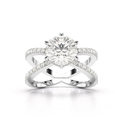 2.9 CT Lab Diamond Round Brilliant Cut Ring Jama Jewels