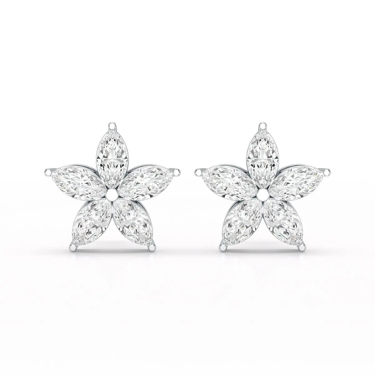 3 CT Marquise Cut Lab Diamond Stud Earrings Jama Jewels