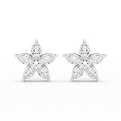3 CT Marquise Cut Lab Diamond Stud Earrings Jama Jewels